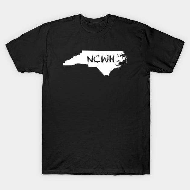 NCWH white logo T-Shirt by NCwhiskeyhunters 